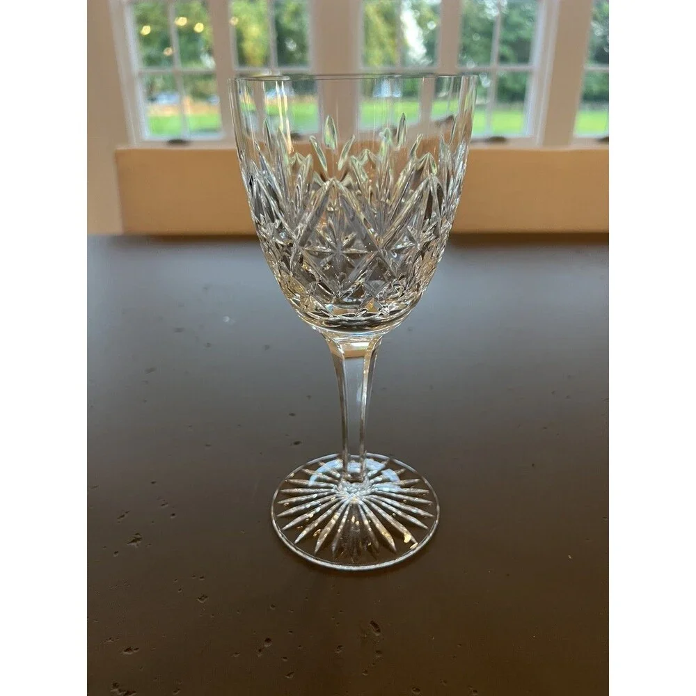 Vintage Kosta Boda Helga Tall Water Goblets Set of 5 Swedish Crystal 7.5”